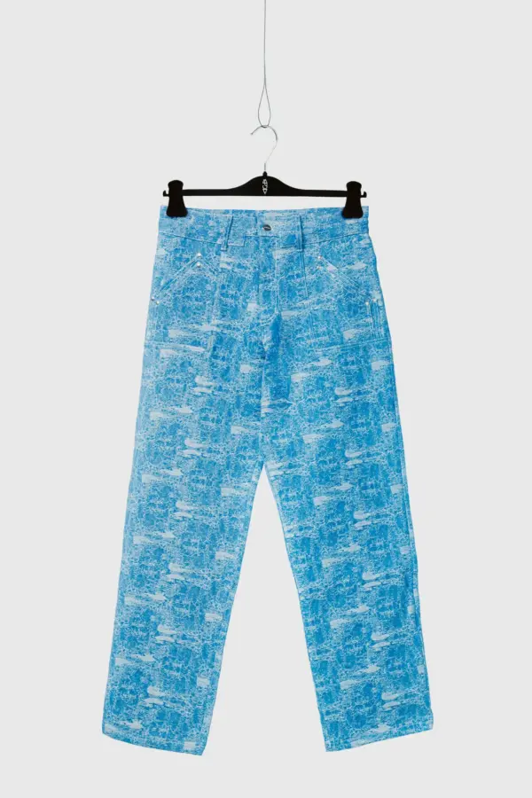 Pantalone denim effetto délavé